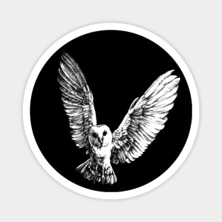 Flying Barn Owl Magnet